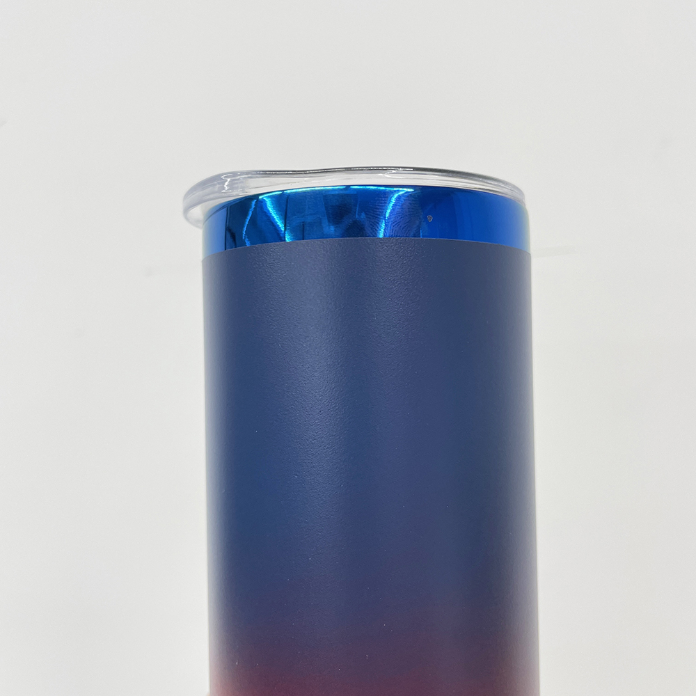 25 Pack YIPAI China Warehouse Mirror Blue Plated Underneath 20oz Straight Tumbler for Laser Engraving