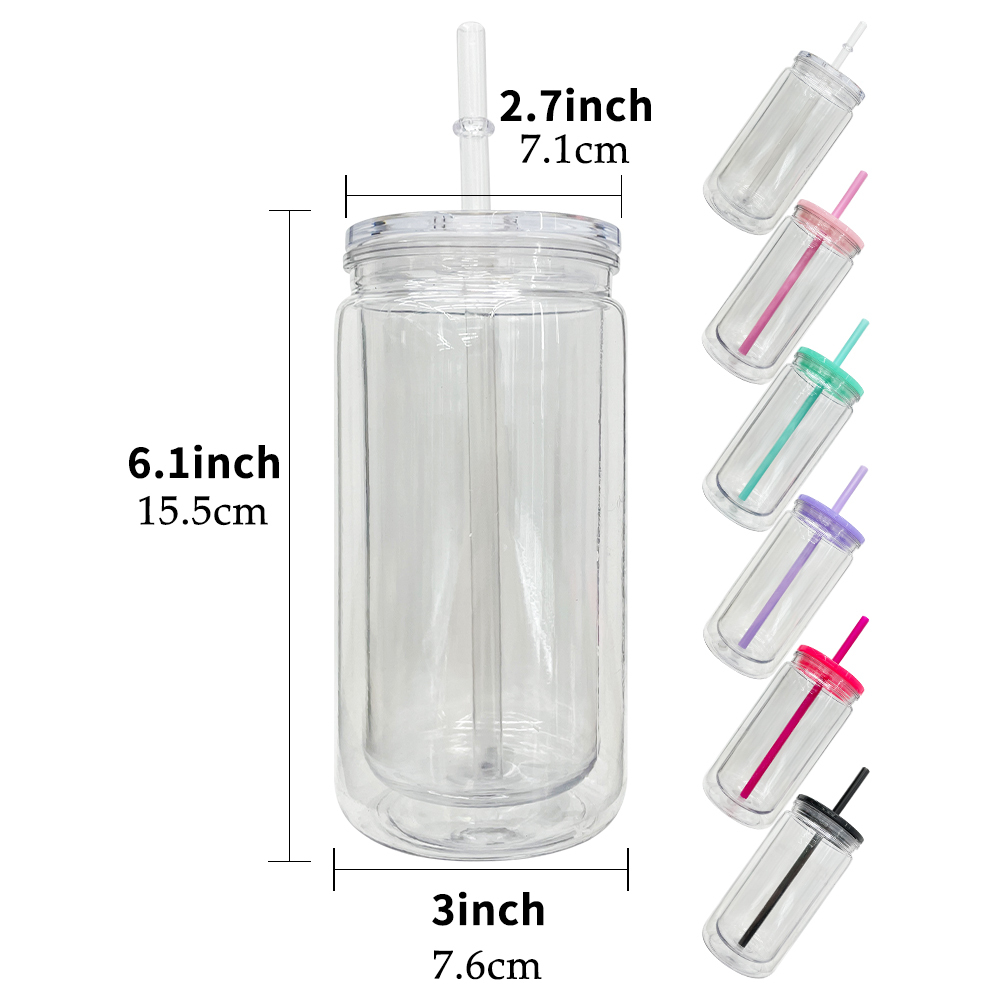 25 Pack YIPAI USA Warehouse 12oz Pre-Drilled Snow Globe Plastic Can With Colorful PP Lid and Plug