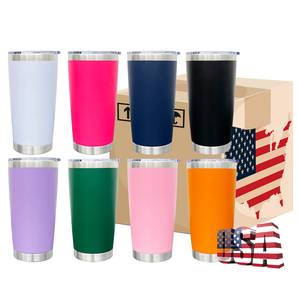 25 Pack YIPAI USA Warehouse Yeti Power Coated 20oz Tumbler for Laser Engraving