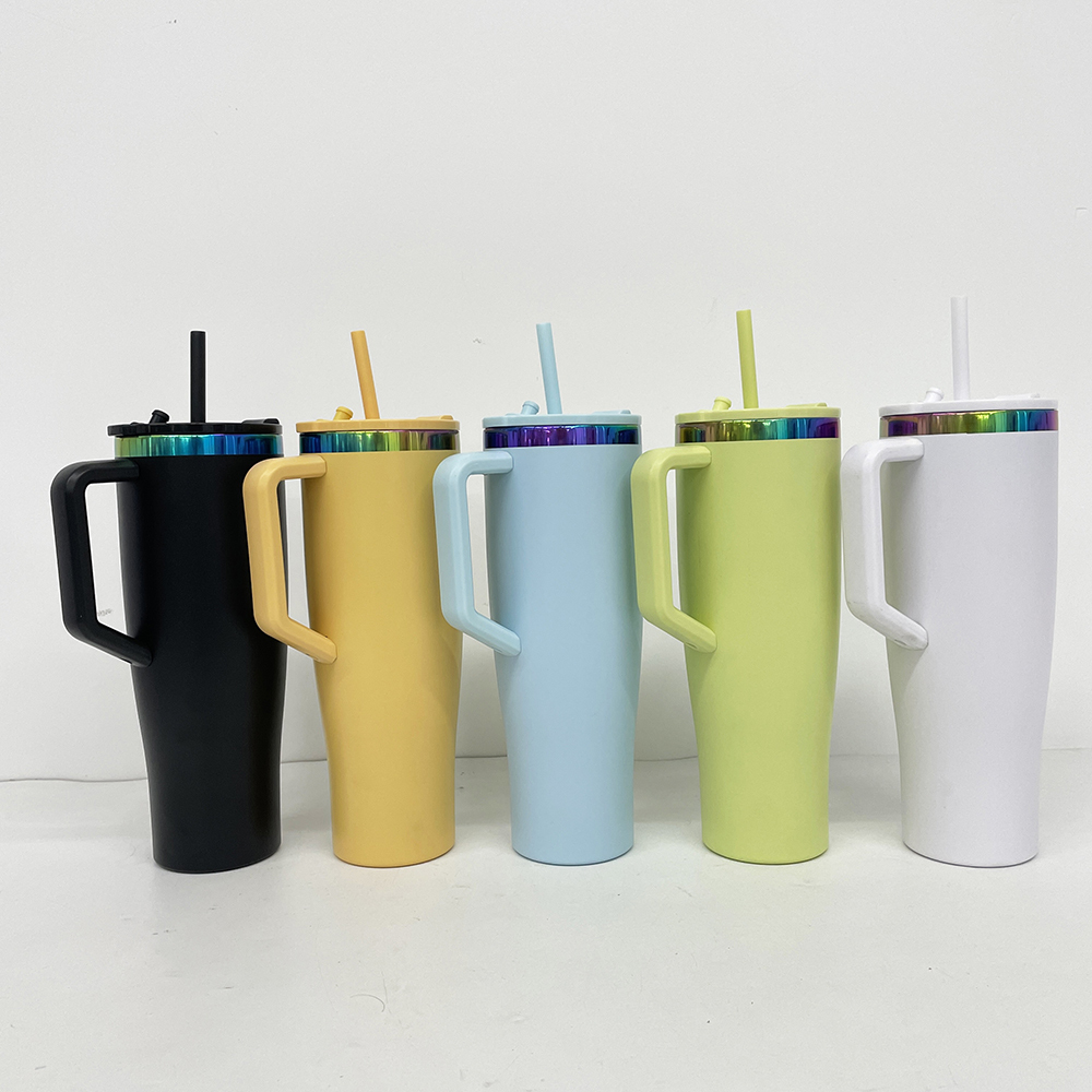 20 Pack YIPAI China Warehouse NEW STYLE Curved 40oz Tumbler with Rainbow Underneath for Laser Engraving