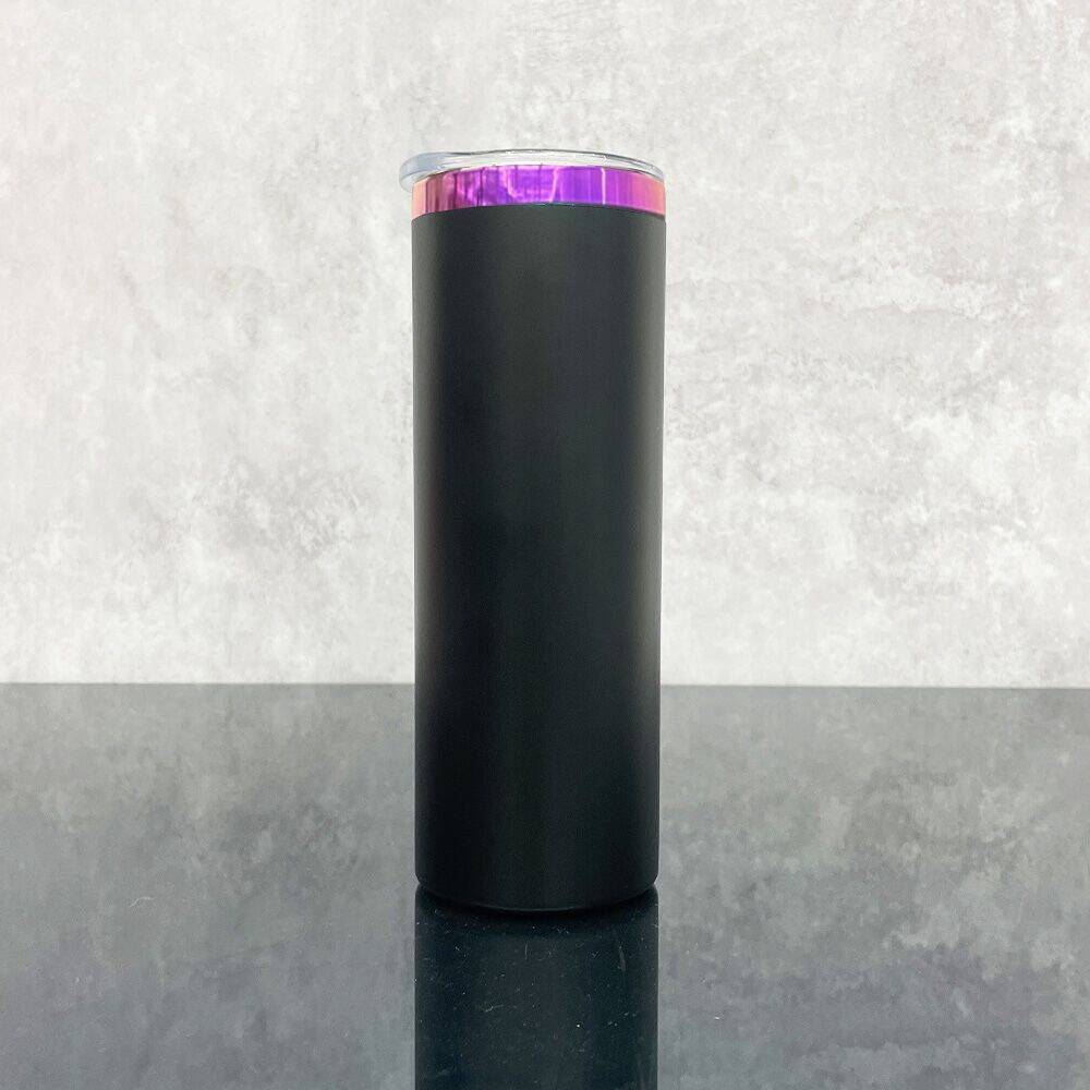 25 Pack YIPAI China Warehouse 20oz Mirror Purple Plate Powder Coat Straight Skinny Tumblers 25pcs for Laser Engraving