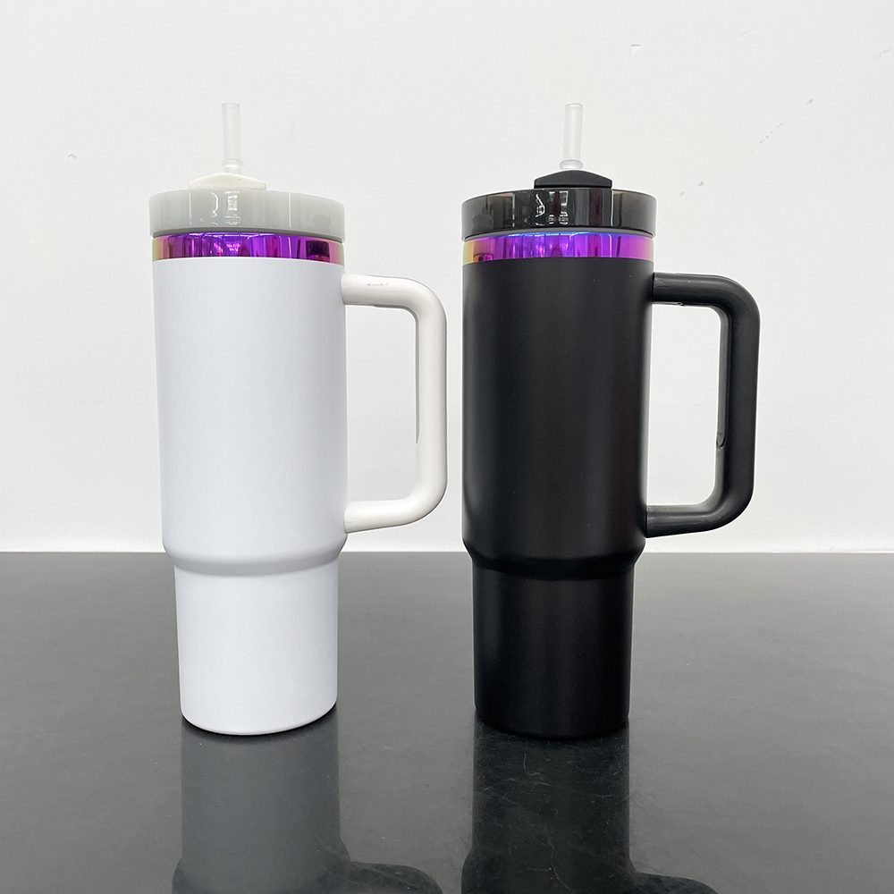 20 Pack YIPAI USA Warehouse H2.0 30oz Purple Plated Underneath Powder Coated Quencher Tumblers for Laser Engraving
