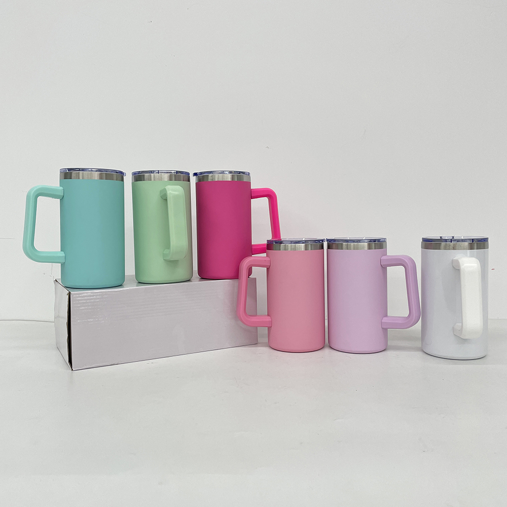 25 Pack Yipai China Warehouse Blank Sublimation 20oz Coffee Mugs with Removable Plastic Handle