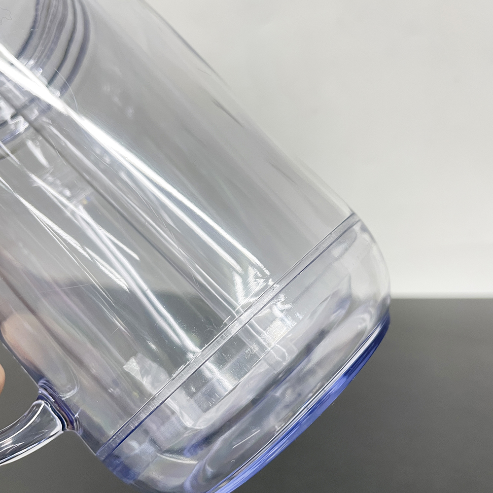 25 Pack YIPAI China Warehouse Snow Globe 20oz Plastic Mason Jars with Handles (Pre-drilled Hole and Plug)