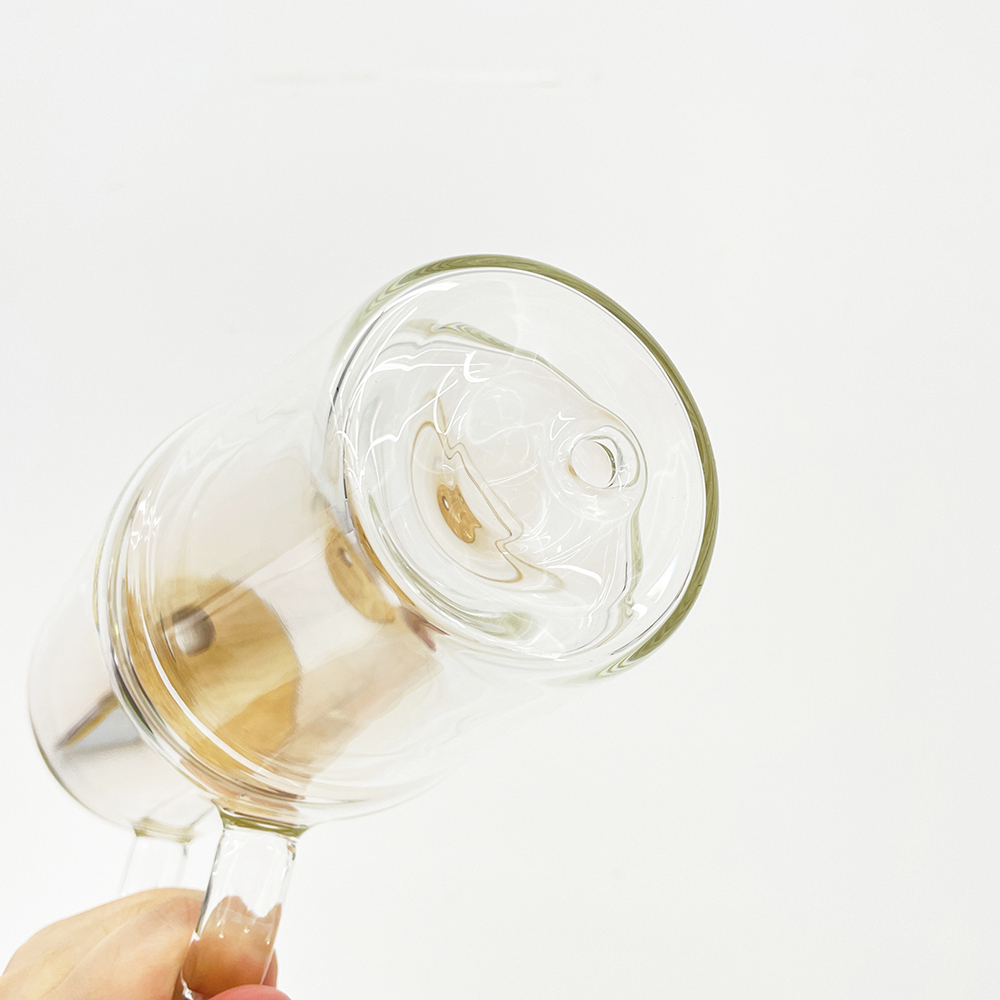 12 Pack YIPAI China Warehouse Sublimation Blanks Pre Drilled Hole 32oz 40oz Glass Snow Globe Tumbler Cups with Handle and Bamboo Lid for UV DTF Cup Wraps