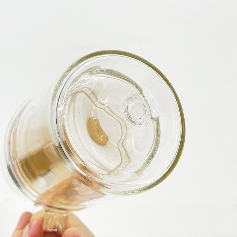 12 Pack YIPAI China Warehouse Sublimation Blanks Pre Drilled Hole 32oz 40oz Glass Snow Globe Tumbler Cups with Handle and Bamboo Lid for UV DTF Cup Wraps