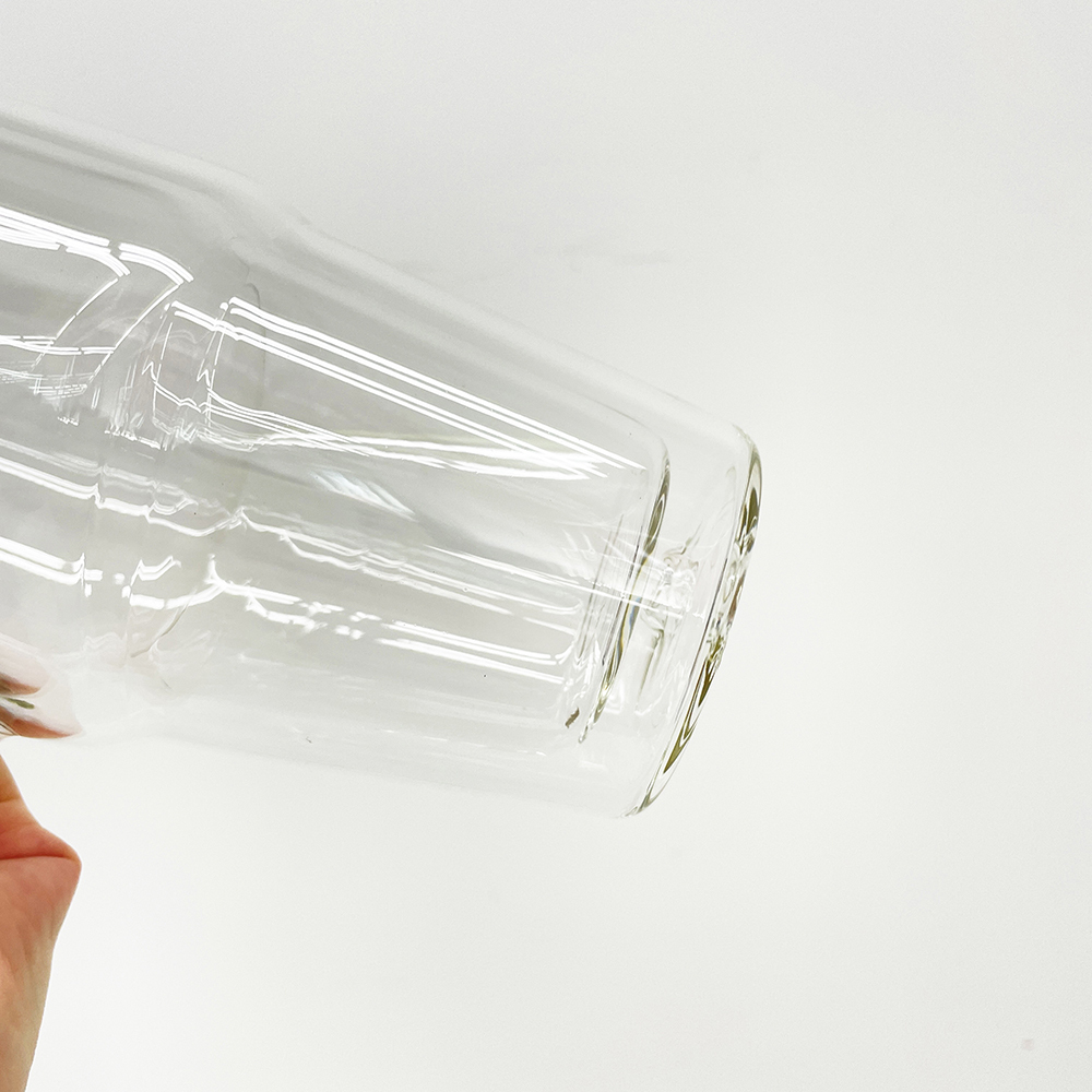 12 Pack YIPAI China Warehouse Sublimation Blanks Pre Drilled Hole 32oz 40oz Glass Snow Globe Tumbler Cups with Handle and Bamboo Lid for UV DTF Cup Wraps