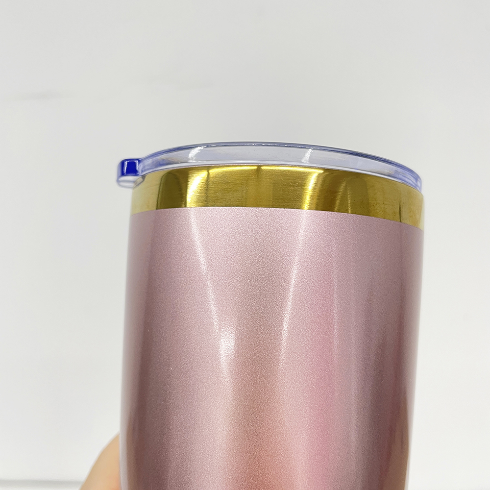 20 Pack YIPAI China Warehouse 20oz 30oz Shiny Rose Gold Tumblers with Mirror Gold Underneath Suit for Laser Engraving and Sublimation