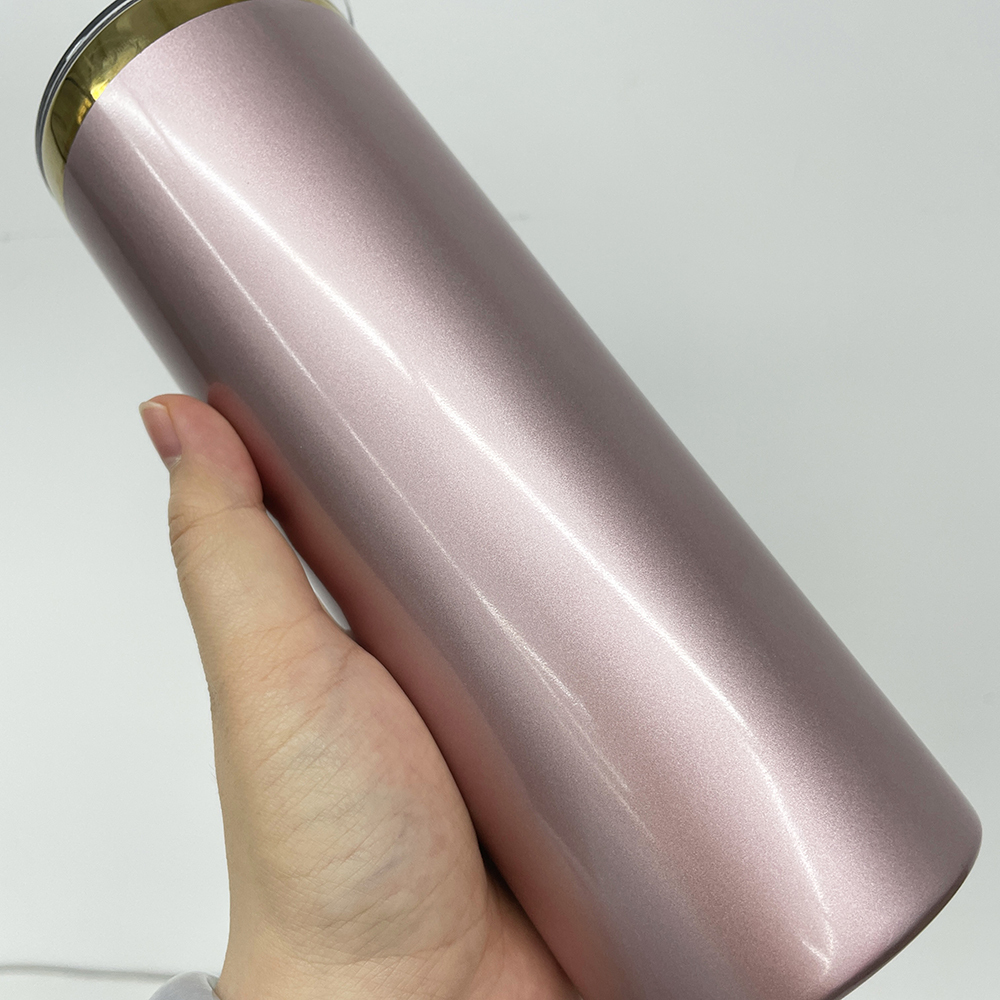 20 Pack YIPAI China Warehouse 20oz 30oz Shiny Rose Gold Tumblers with Mirror Gold Underneath Suit for Laser Engraving and Sublimation