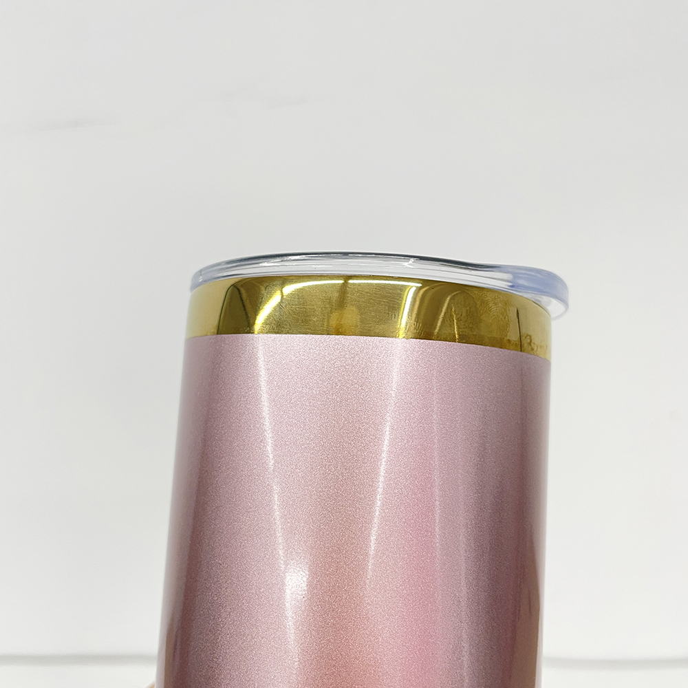 20 Pack YIPAI China Warehouse 20oz 30oz Shiny Rose Gold Tumblers with Mirror Gold Underneath Suit for Laser Engraving and Sublimation