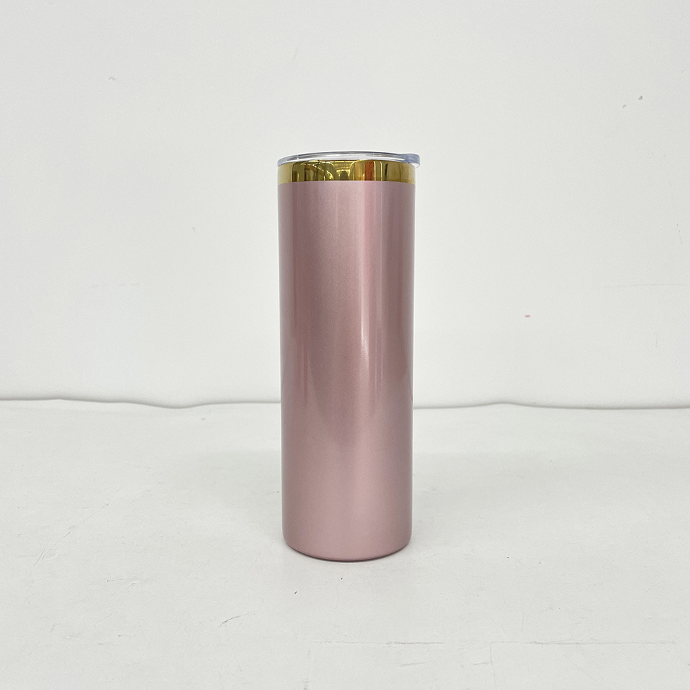 20 Pack YIPAI China Warehouse 20oz 30oz Shiny Rose Gold Tumblers with Mirror Gold Underneath Suit for Laser Engraving and Sublimation