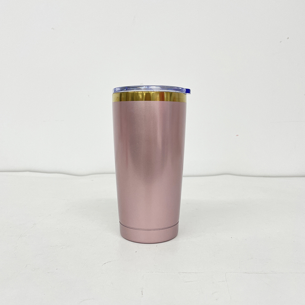 20 Pack YIPAI China Warehouse 20oz 30oz Shiny Rose Gold Tumblers with Mirror Gold Underneath Suit for Laser Engraving and Sublimation
