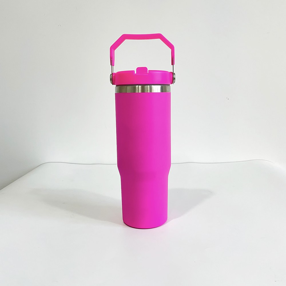 25Pack YIPAI USA Warehouse 30oz Stanley Style Matte Macaron Colors Flip Straw School Tumbler for Sublimation and UV DTF Wraps