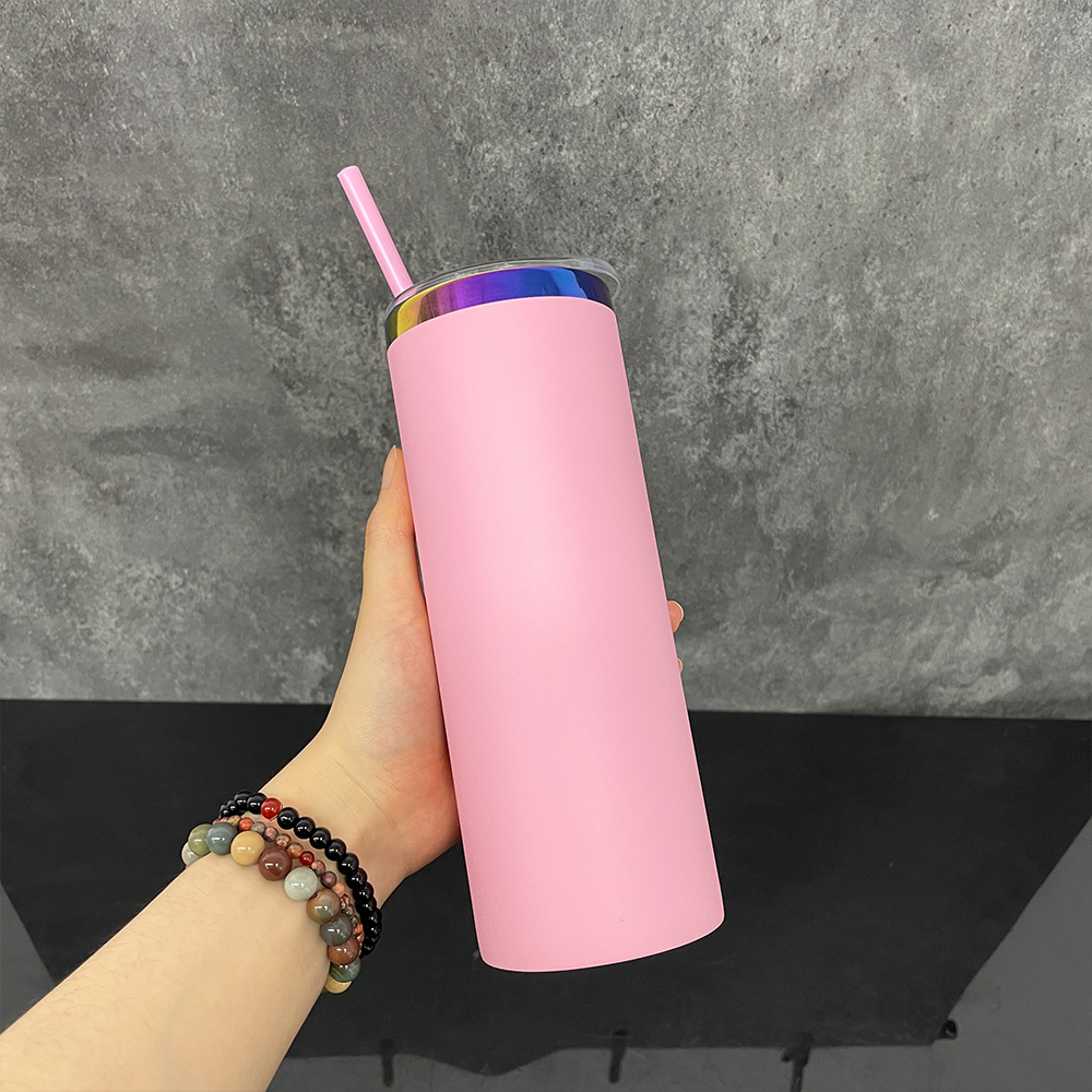 25 Pack YIPAI USA Warehouse Powder Coated 20oz Rainbow Plated Speaker Bluetooth Music Tumbler for Laser Engraving