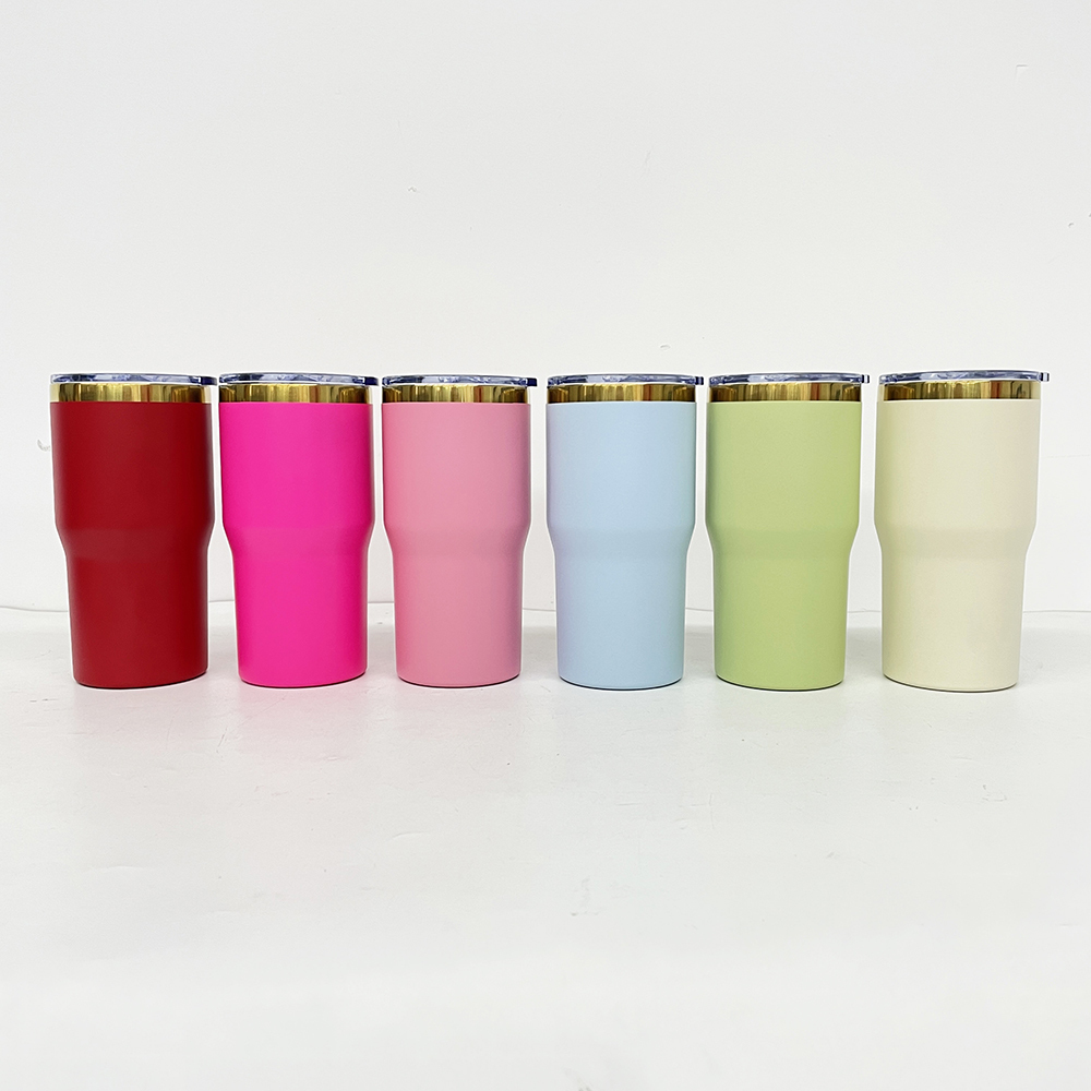 24 Pack YIPAI China Warehouse Mirror Gold Plated 20oz Coffee Travel Mug with Leak Proof Slide Lids for Laser Engraving