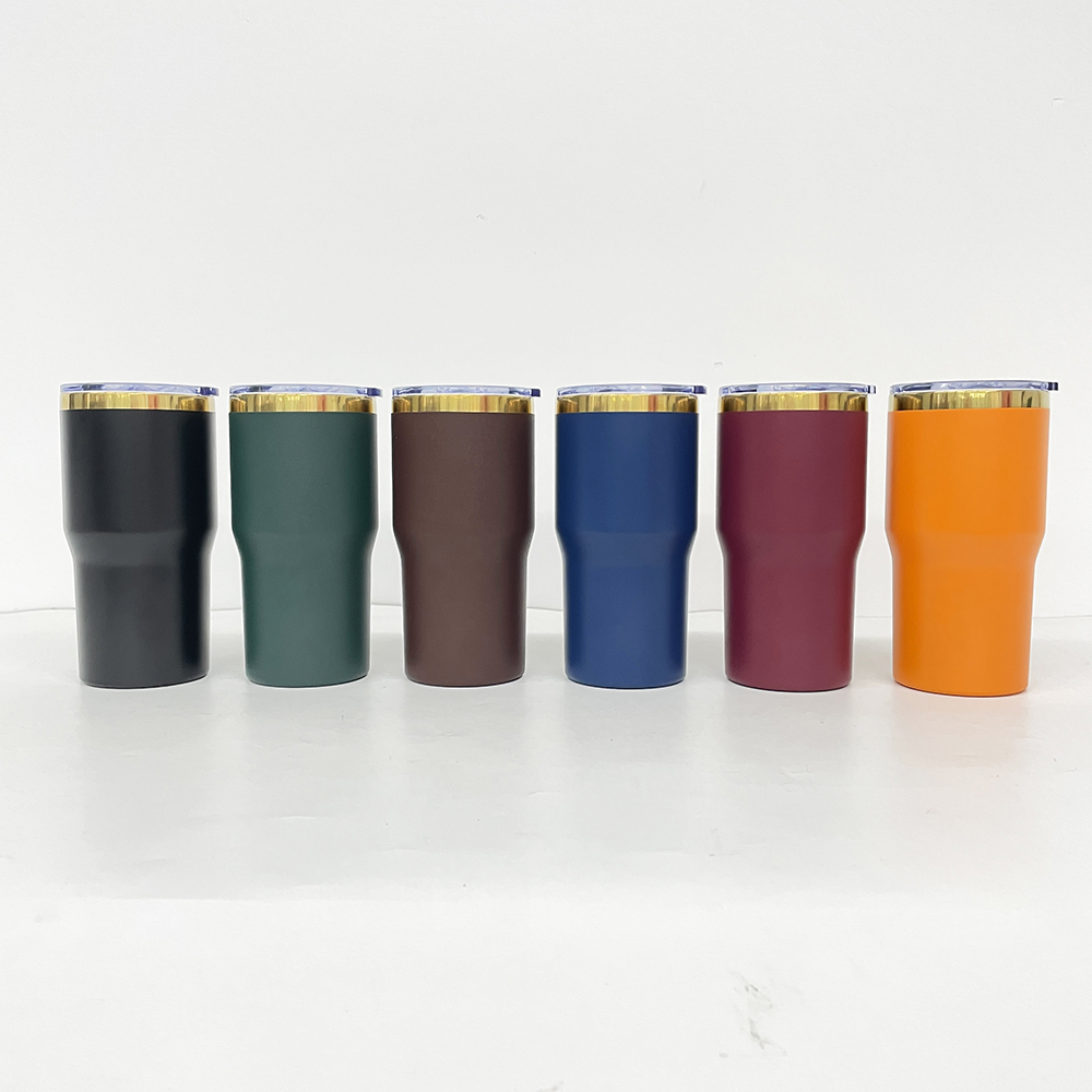 24 Pack YIPAI USA Warehouse Mirror Gold Plated 20oz Coffee Travel Mug with Leak Proof Slide Lids for Laser Engraving