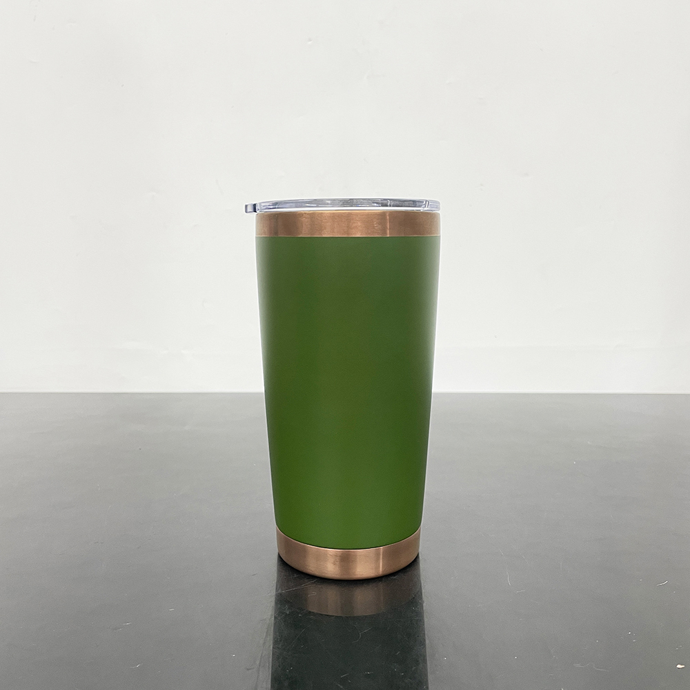 25 Pack China Warehouse 20oz Yeti Style powder coated copper underneath coffee car tumblers with Magnetic lids for laser engraving