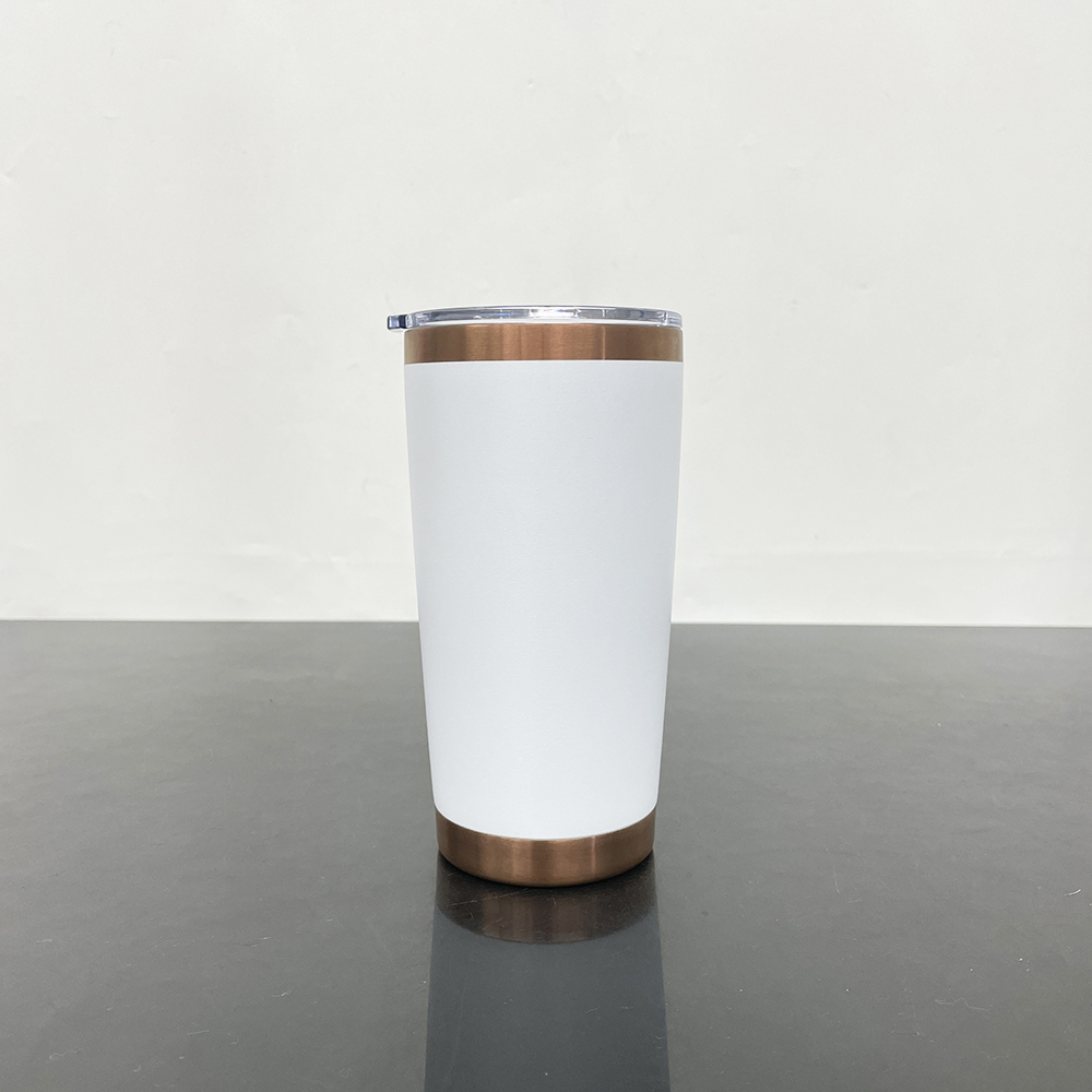 25 Pack China Warehouse 20oz Yeti Style powder coated copper underneath coffee car tumblers with Magnetic lids for laser engraving