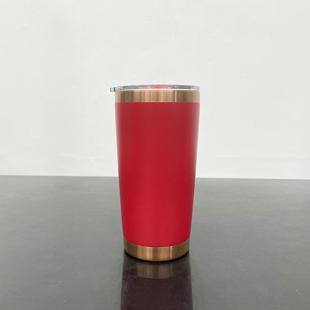 25 Pack China Warehouse 20oz Yeti Style powder coated copper underneath coffee car tumblers with Magnetic lids for laser engraving