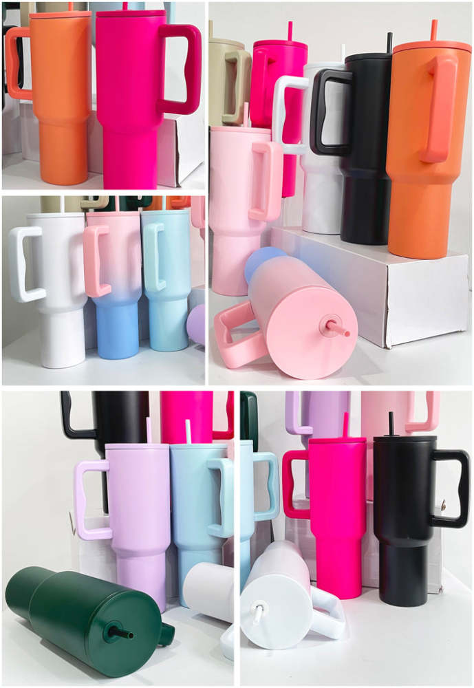 25 Pack YIPAI USA Warehouse 40oz Simple-Modern-Style Powder Coating Trek Tumblers SM tumblers for Laser Engraving