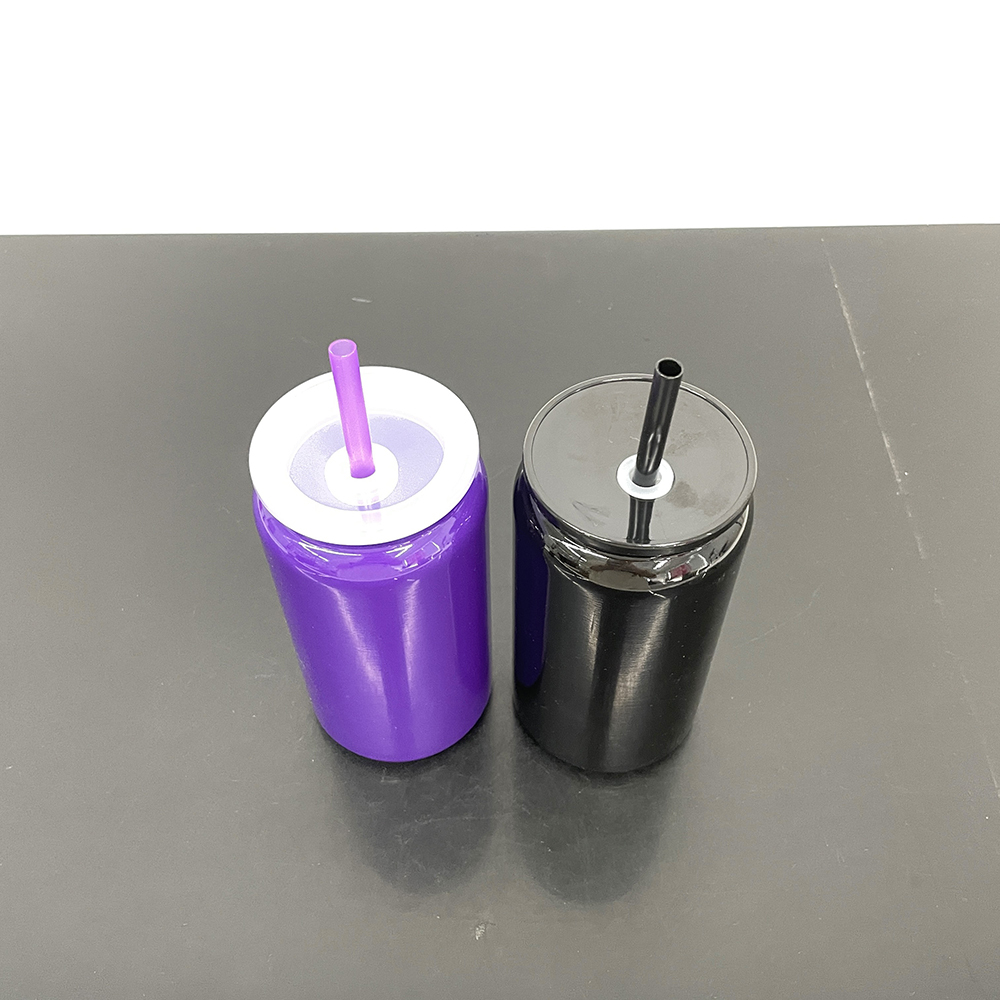 25 Pack YIPAI China Warehouse Blank Sublimation Halloween Purple and Black 16oz Stainless Steel Can for UV DTF Wraps