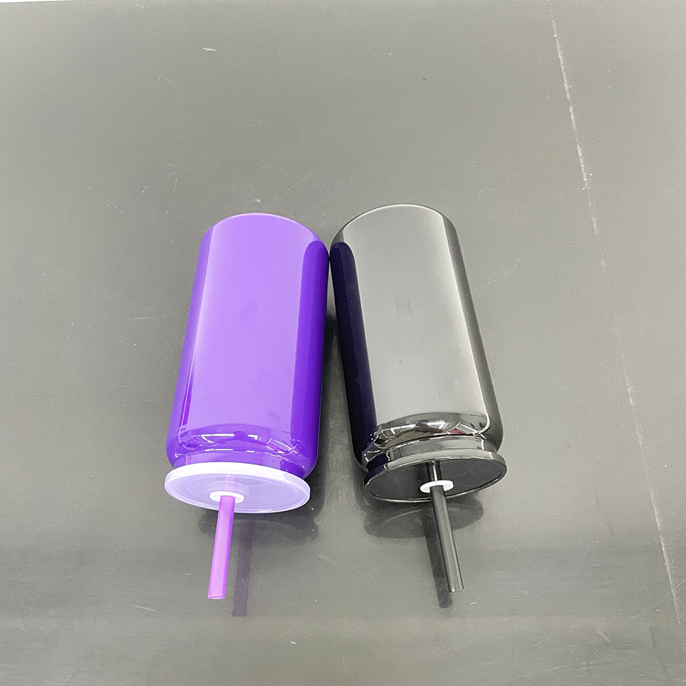25 Pack YIPAI China Warehouse Blank Sublimation Halloween Purple and Black 16oz Stainless Steel Can for UV DTF Wraps