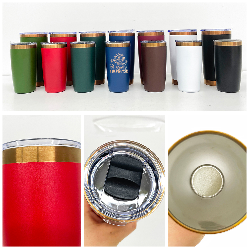 20 Pack YIPAI China Warehouse Mini Size Copper Underneath10oz Coffee Mugs with Magnetic Lids for Laser Engraving