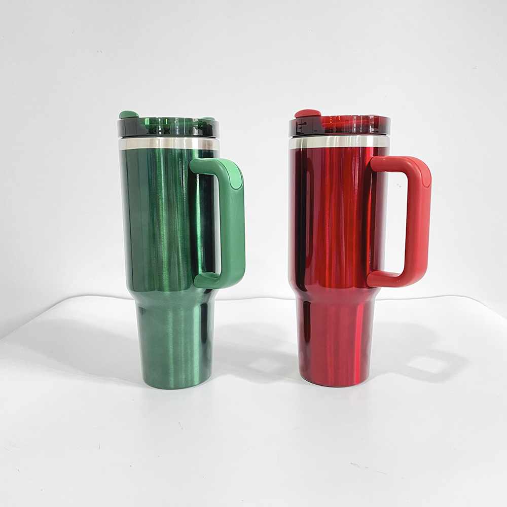 20 Pack YIPAI USA Warehouse H2.0 40oz Blank Sublimation Christmas Green Red Color Tumblers