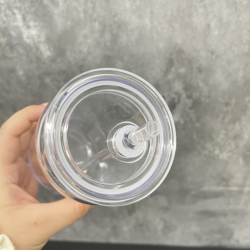 10PACK/25PACK YIPAI USA Warehouse 20oz Can Shaped Clear Transparent Plastic Can Cups With Lid With Straw For Uv Dtf Wrap