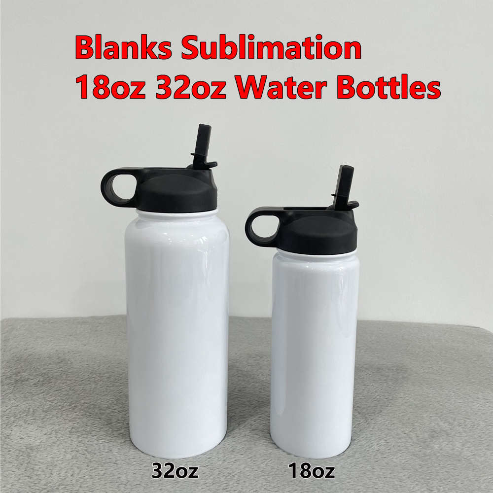 25pcs YIPAI USA Warehouse Black White 32oz Stainless Steel Water Bottle for Sublimation
