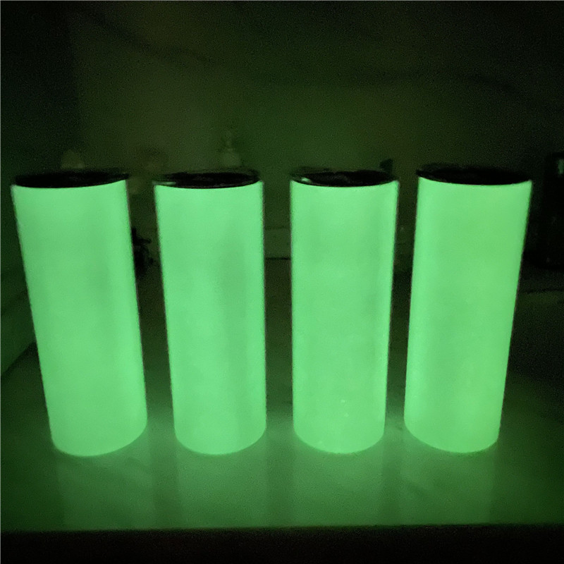25 Pack YIPAI USA Warehouse 20oz UV Change Glow In The Dark Sublimation Skinny Straight Tumbler