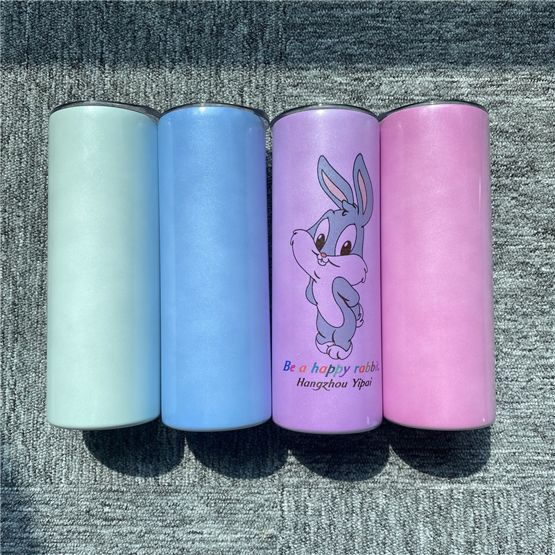 YIPAI YPCHE001 US Warehouse 20oz UV Change Glow In The Dark Sublimation Skinny Straight Tumbler Mixed 4 colors Sold By Case