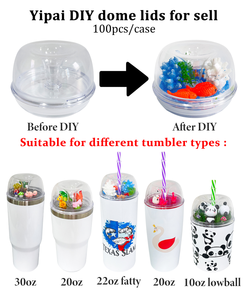50pcs YIPAI USA Warehouse DIY Dome Lids for Tumbler