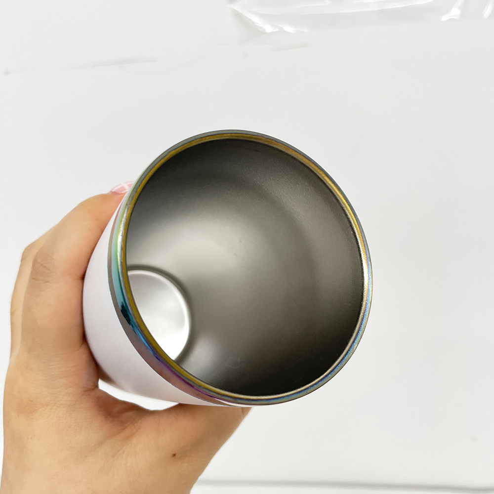 25 Pack YIPAI China Warehouse Mini Size Rainbow Underneath 10oz Coffee Mugs with Magnetic Lids for Laser Engraving