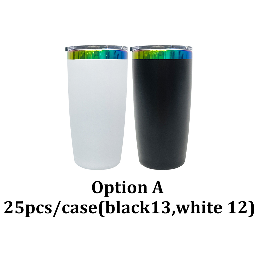 20 Pack YIPAI China Warehouse Mini Size Rainbow Underneath 10oz Coffee Mugs with Magnetic Lids for Laser Engraving