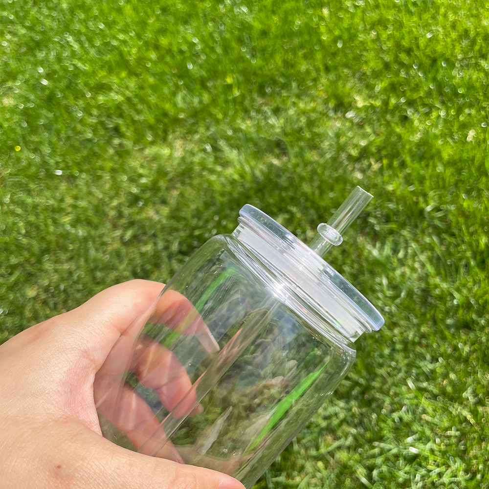 50 Pack YIPAI USA Warehouse 16oz Acylic Plastic Cup With Clear Plastic Lids for Uv Dtf Wraps Same Shape Size As Glass Can