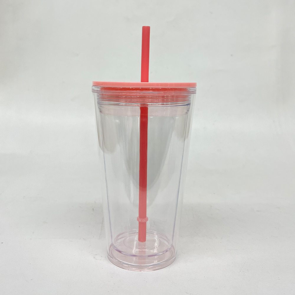 25 Pack YIPAI China Warehouse 16oz Clear Pre Drilled Snow Globe Double Wall Plastic Acrylic Tumbler Sold for UV DTF Wraps