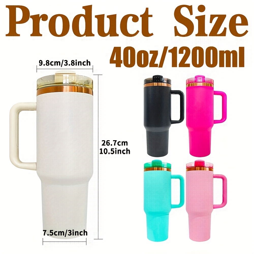 4pcs/8pcs/12pcs YIPAI USA Warehouse Black 40oz Copper Plating Quencher Tumblers with Handle For Laser Engraving