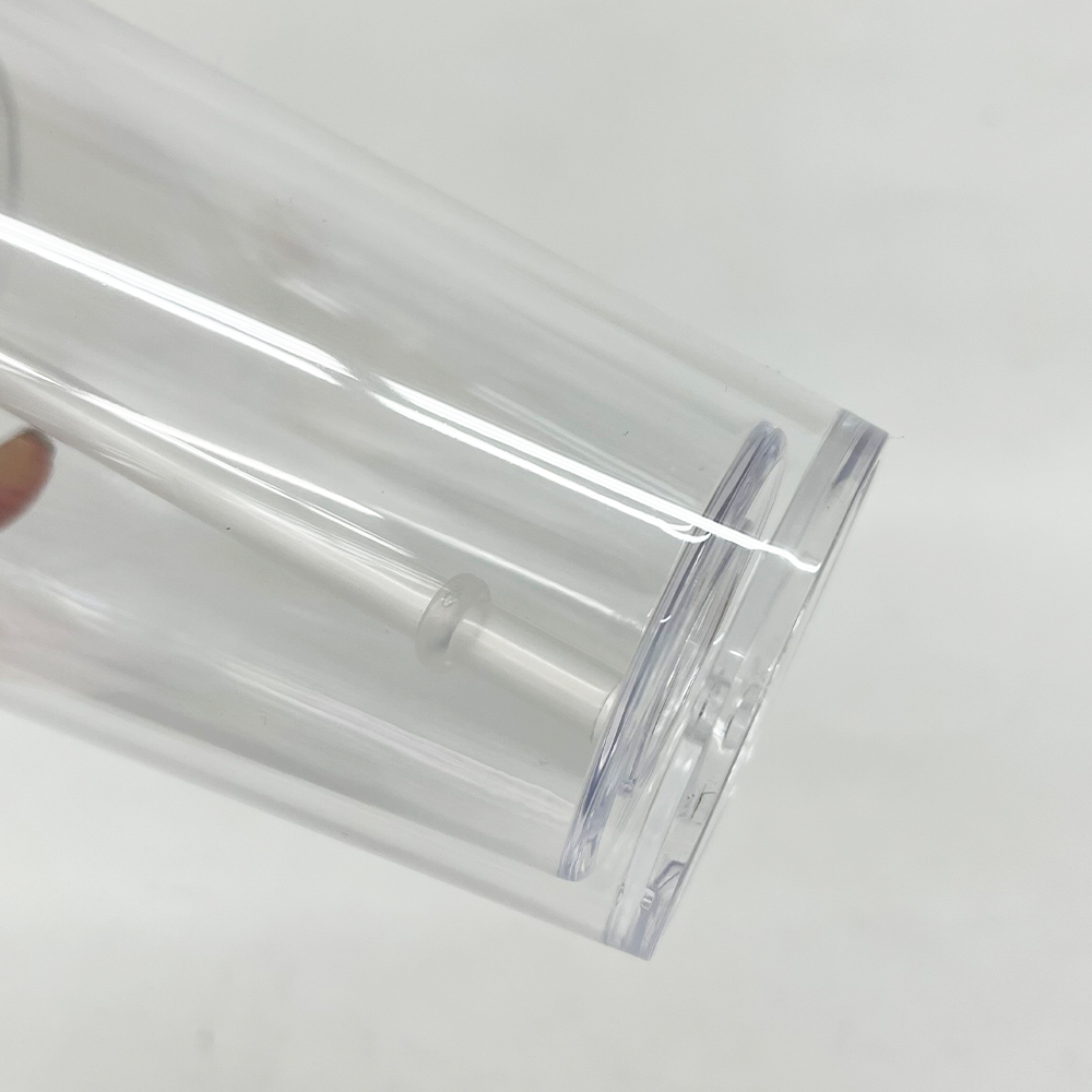 25 Pack YIPAI China Warehouse 16oz Clear Pre Drilled Snow Globe Double Wall Plastic Acrylic Tumbler Sold for UV DTF Wraps