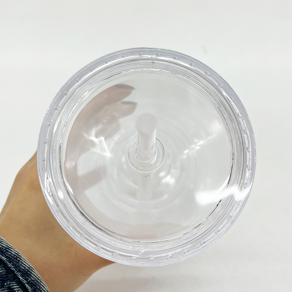 25 Pack YIPAI China Warehouse 16oz Clear Pre Drilled Snow Globe Double Wall Plastic Acrylic Tumbler for UV DTF Wraps