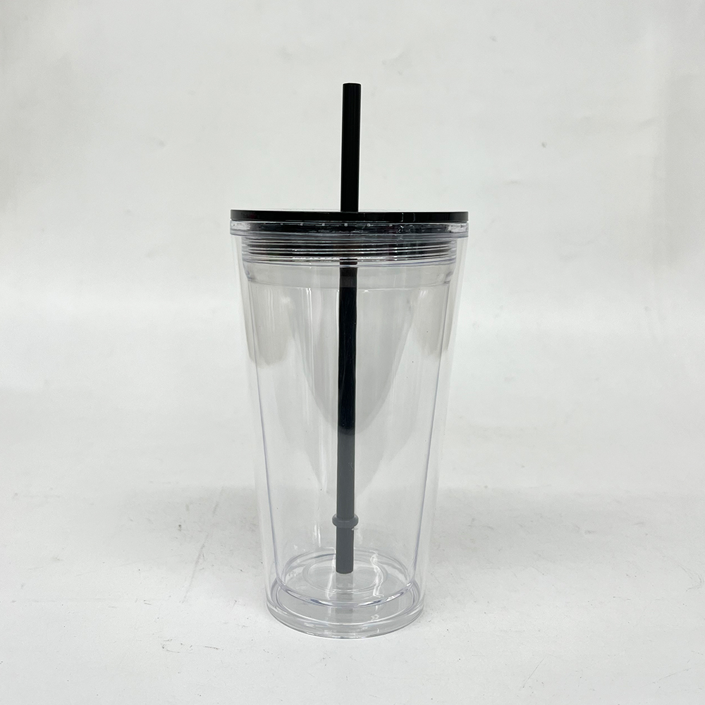25 Pack YIPAI China Warehouse 16oz Clear Pre Drilled Snow Globe Double Wall Plastic Acrylic Tumbler Sold for UV DTF Wraps