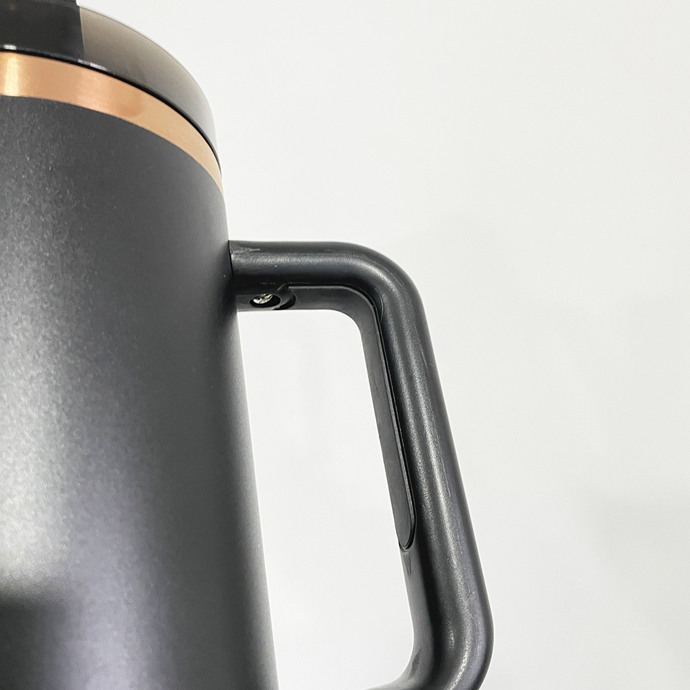 25 Pack YIPAI USA Warehouse Black 40oz Copper Plating Quencher Tumblers with Handle For Laser Engraving