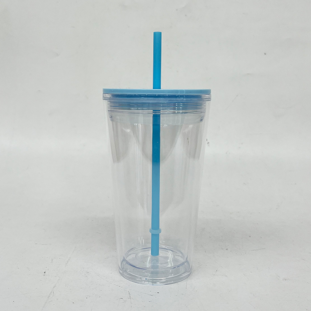 25 Pack YIPAI China Warehouse 16oz Clear Pre Drilled Snow Globe Double Wall Plastic Acrylic Tumbler Sold for UV DTF Wraps