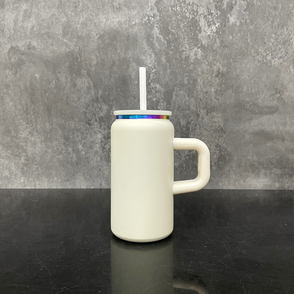 6pcs/12pcs YIPAI USA Warehouse 16oz Rainbow Plated  Macaron Color Stainless Steel Can with Handle for Laser Engraving