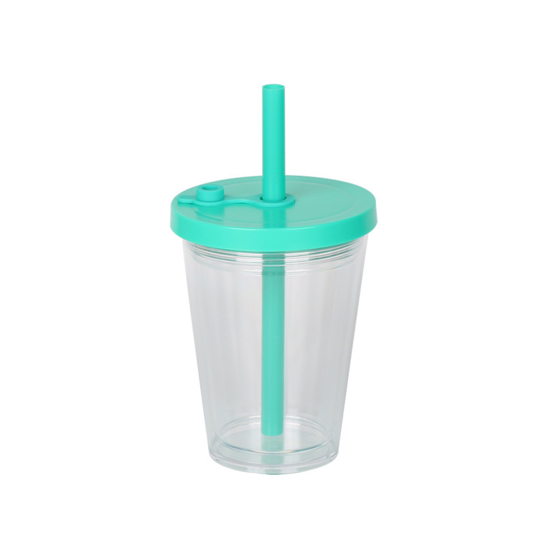 25 Pack YIPAI China Warehouse 16oz Clear Transparent Pre Drilled Snow Globe Double Wall Plastic Acrylic Tumbler Boba Cups for UV DTF Wraps