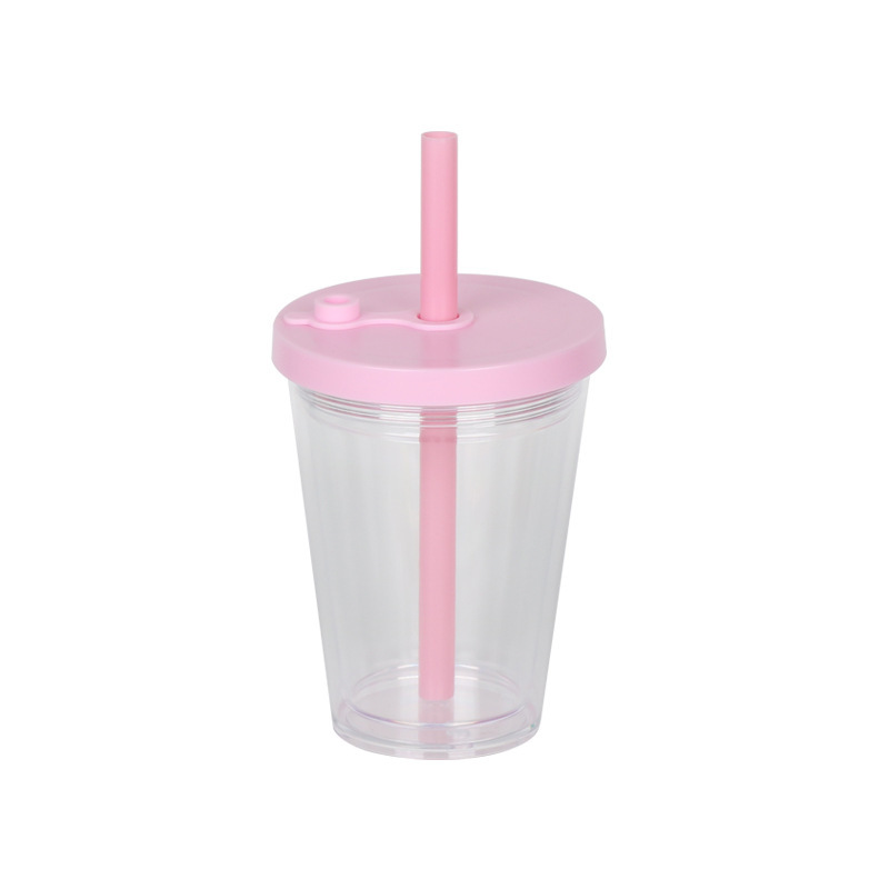 25 Pack YIPAI China Warehouse 16oz Clear Transparent Pre Drilled Snow Globe Double Wall Plastic Acrylic Tumbler Boba Cups for UV DTF Wraps