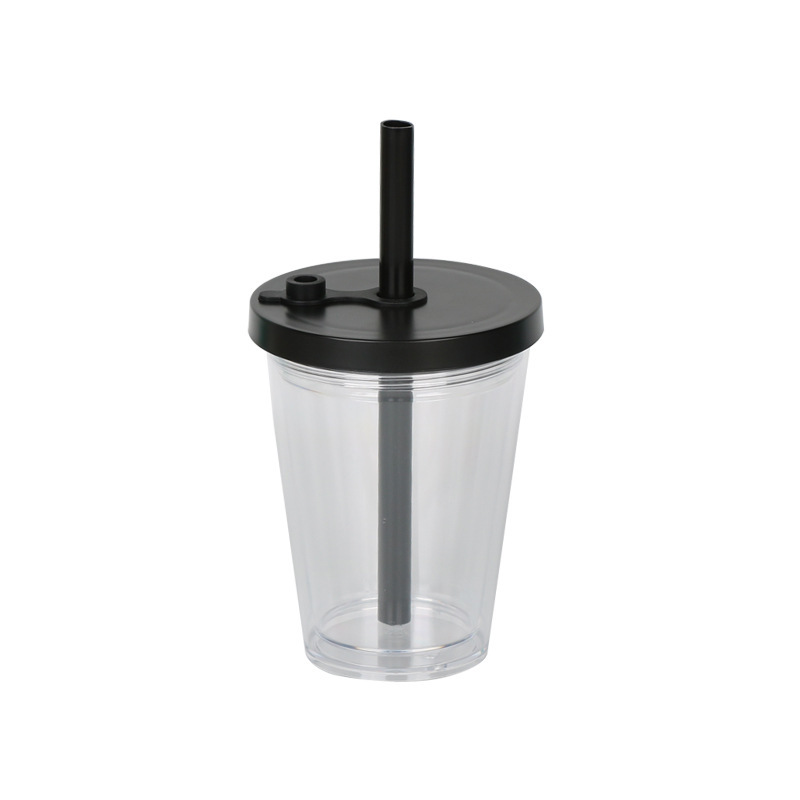 25 Pack YIPAI China Warehouse 16oz Clear Transparent Pre Drilled Snow Globe Double Wall Plastic Acrylic Tumbler Boba Cups for UV DTF Wraps