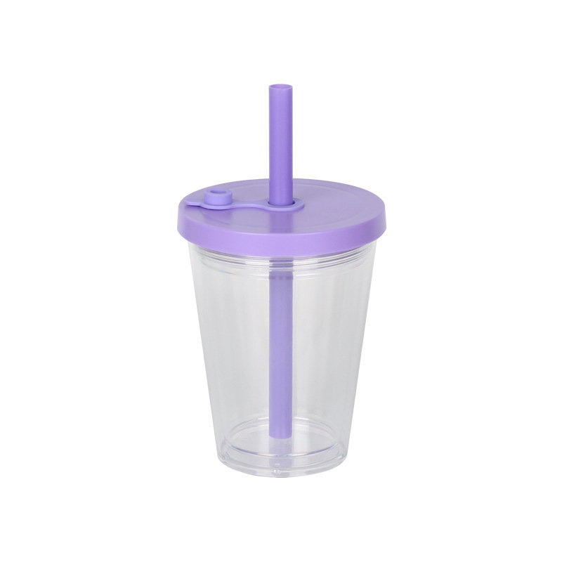 25 Pack YIPAI China Warehouse 16oz Clear Transparent Pre Drilled Snow Globe Double Wall Plastic Acrylic Tumbler Boba Cups for UV DTF Wraps