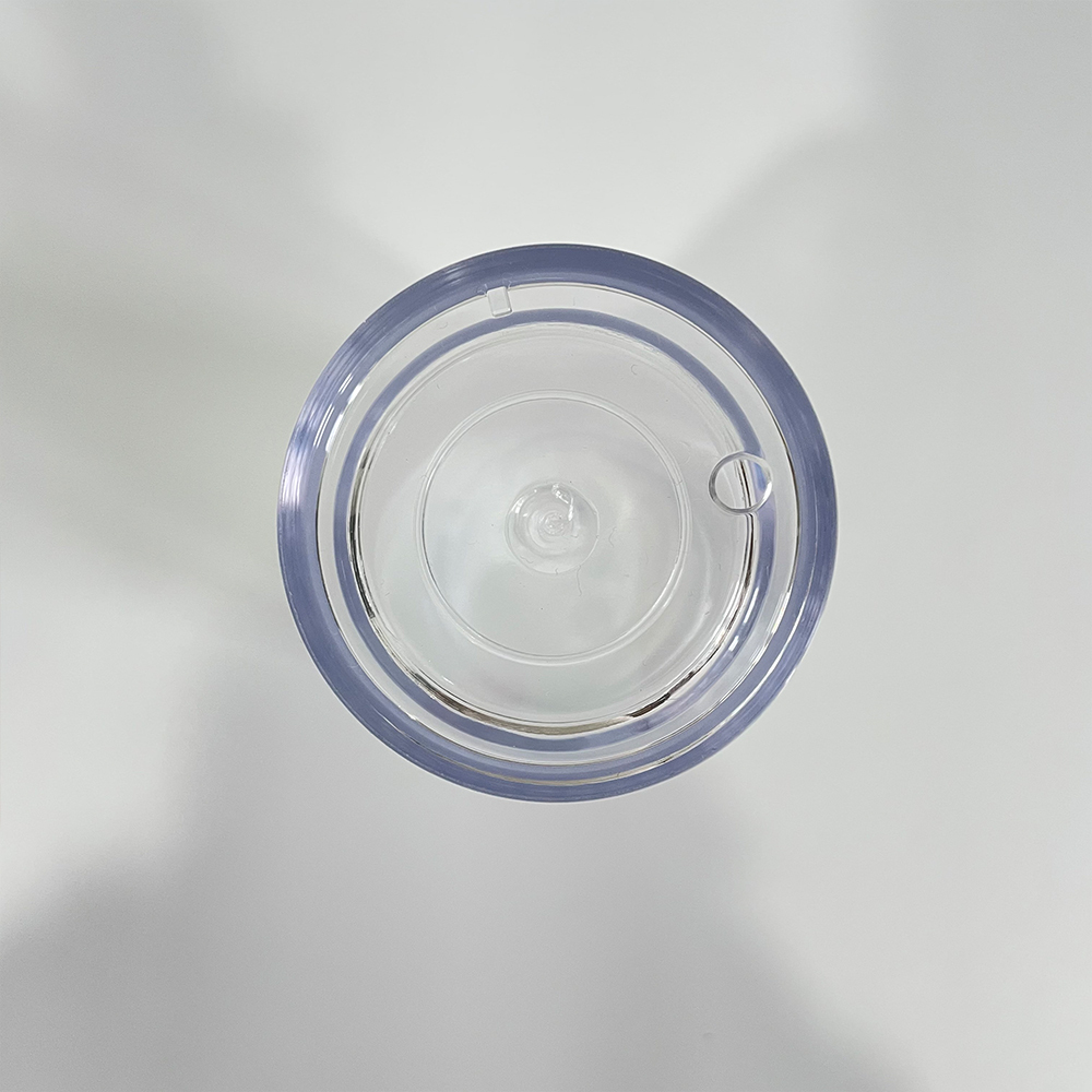 20 Pack YIPAI China Warehouse 24oz Clear Transparent Pre Drilled Snow Globe Double Wall Plastic Acrylic Tumbler Boba Cups Sold By Case