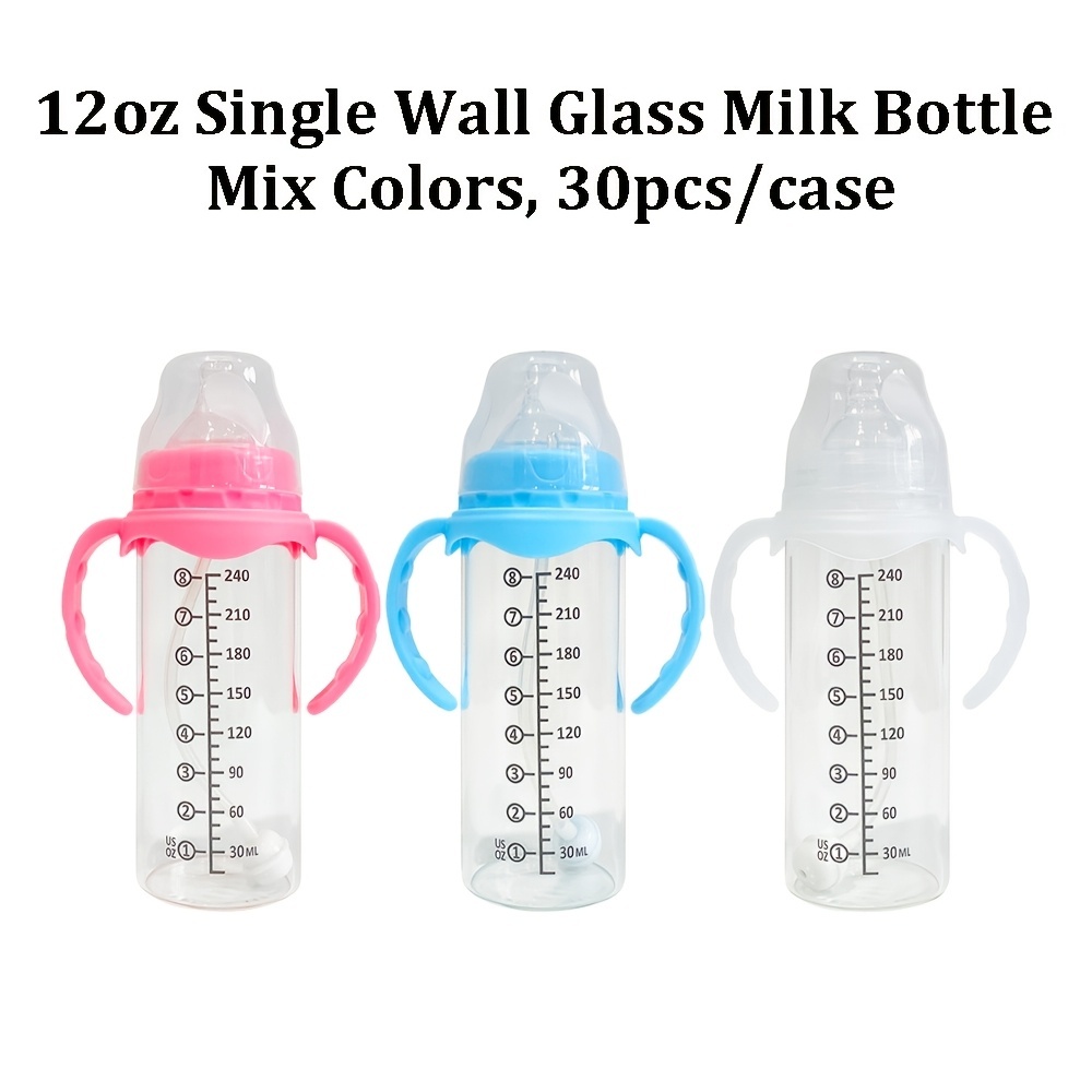 30 Pack YIPAI USA Warehouse 12oz Blank Sublimation Baby Milk Bottle Glass Feeding Bottle